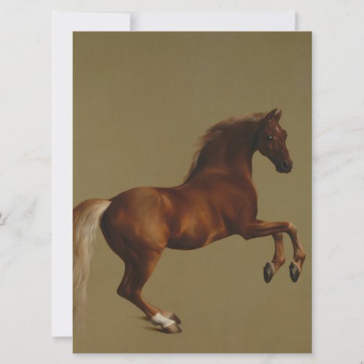 Whistlejacket het Paard (door George Stubbs) Kaart (Voorkant)
