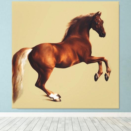 Whistlejacket horse by George Stubbs Canvas Afdruk (Insitu (Houten vloer))