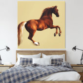 Whistlejacket paard door George Stubbs Canvas Afdruk (Insitu (Slaapkamer))