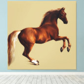 Whistlejacket paard door George Stubbs Canvas Afdruk (Insitu (Houten vloer))
