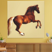 Whistlejacket paard door George Stubbs Canvas Afdruk (Insitu (Woonkamer))