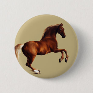 Whistlejacket paard door George Stubbs Ronde Button 5,7 Cm