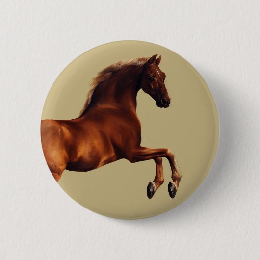 Whistlejacket paard door George Stubbs Ronde Button 5,7 Cm (Voorkant)