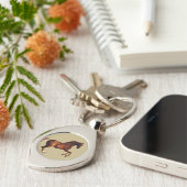 Whistlejacket paard door George Stubbs Sleutelhanger (Zijkant)