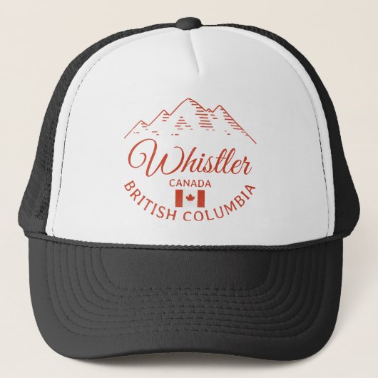 Whistler BC Canada Mountain Design Trucker Pet (Voorkant)