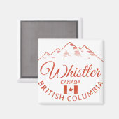 Whistler BC Canada Mountain Magneet (Voorkant / Achterkant)
