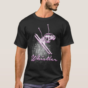 Whistler BC Downhill Skiërs Poeder Ski Vakantie Du T-shirt
