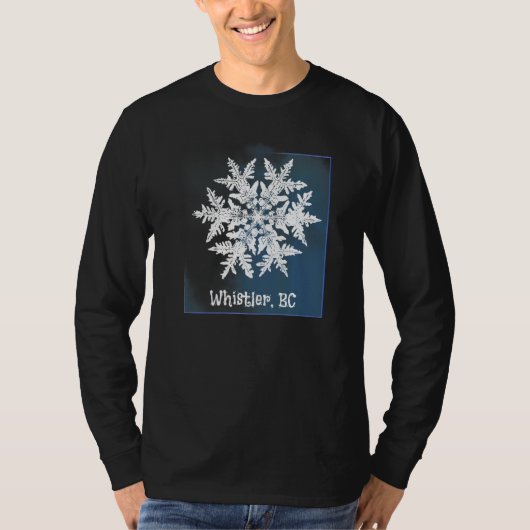 Whistler Bc Snowflake for Skier & Snowboarder Chri T-shirt (Voorkant)