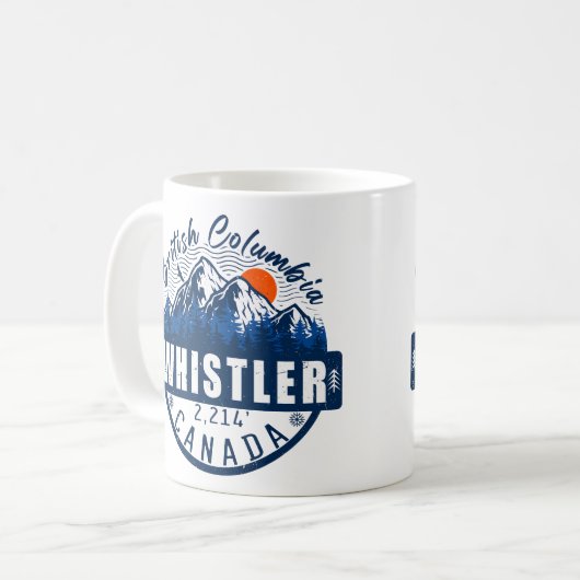 Whistler BC Vancouver - Canada - Retro  Koffiemok (Voorkant links)