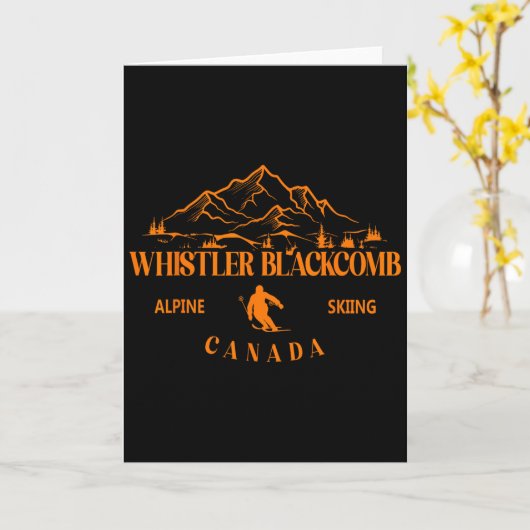 Whistler Blackcomb Canada Ski Resort Rocky Mountai Kaart (Gele Bloem)