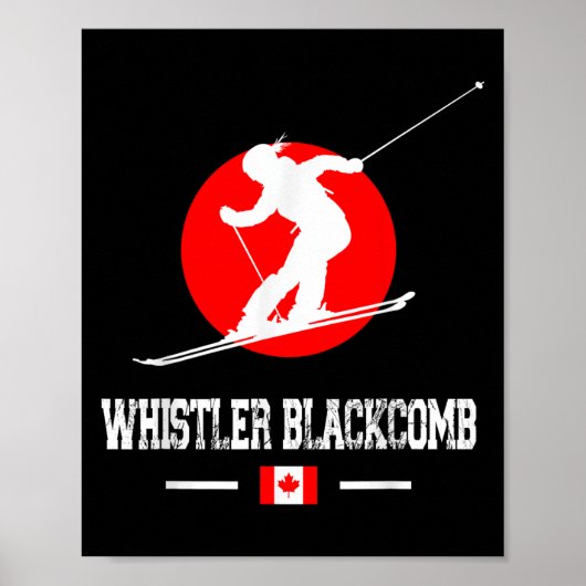 Whistler Blackcomb Canada Ski Resort Rocky Mountai Poster (Voorkant)