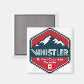Whistler British Columbia Canada Design Magneet (Voorkant / Achterkant)