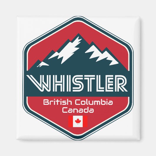 Whistler British Columbia Canada Design Magneet (Voorkant)
