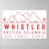 Whistler British Columbia Canada Minimalist Poster (Voorkant)