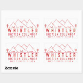 Whistler British Columbia Canada Minimalist Rechthoekige Sticker (Vel)