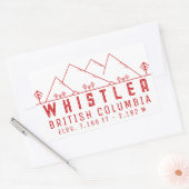 Whistler British Columbia Canada Minimalist Rechthoekige Sticker (Envelop)