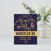 Whistler British Columbia Canada Minimalist Ski Briefkaart (Staand voorkant)