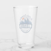 Whistler British Columbia Canada Minimalist Ski Glas (Achterkant)