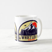 Whistler British Columbia Canada Minimalist Ski Koffiemok (Voorkant rechts)