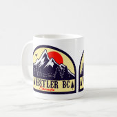 Whistler British Columbia Canada Minimalist Ski Koffiemok (Voorkant links)