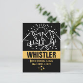 Whistler British Columbia Canada Minimalist Ski P Briefkaart (Staand voorkant)