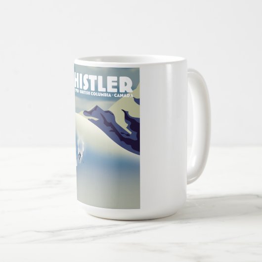 Whistler British Columbia Canada Ski Koffiemok (Voorkant rechts)