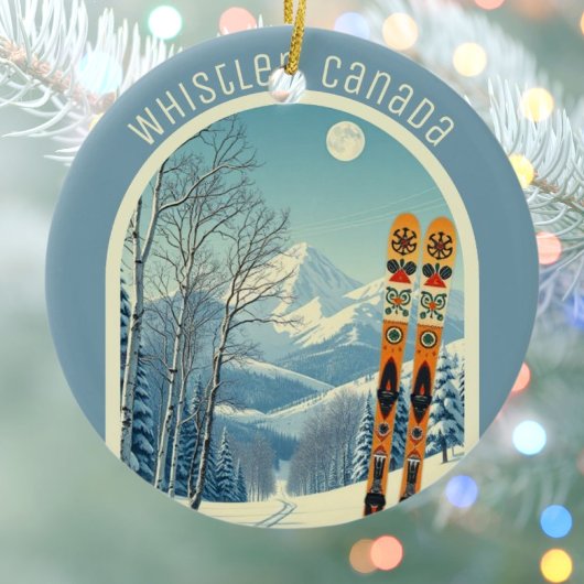Whistler British Columbia Canada ski souvenir  Keramisch Ornament