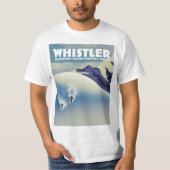 Whistler British Columbia Canada Ski T-shirt (Voorkant)