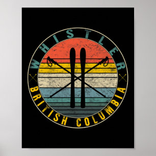 Whistler British Columbia Skiën Snowboarden Ski Poster