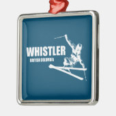 Whistler British Columbia Skier Metalen Ornament (Links)