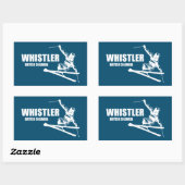 Whistler British Columbia Skier Rechthoekige Sticker (Vel)