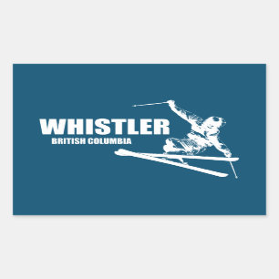 Whistler British Columbia Skier Rechthoekige Sticker