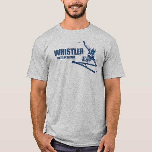 Whistler British Columbia Skier T-shirt (Voorkant)