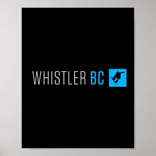 Whistler British Columbia Snowboard Box Type Poster (Voorkant)