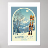 Whistler Brits-Columbia Canada ski-poster Poster (Voorkant)