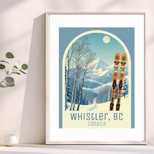 Whistler Brits-Columbia Canada ski-poster Poster