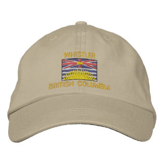 WHISTLER, BRITS-COLUMBIA met vlag Geborduurde Pet