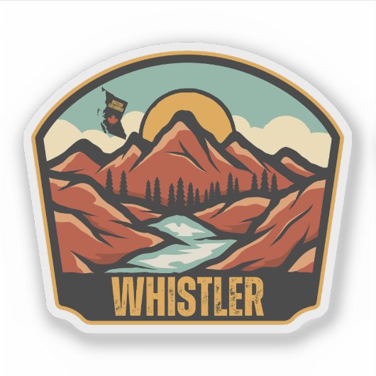 Whistler, Brits-Columbia Sticker (Voorkant)