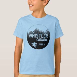 Whistler Canada blue ski art boys t-shirt