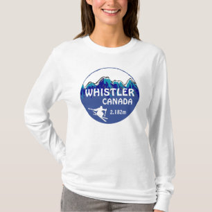 Whistler Canada blue ski art dames hoodie T-shirt