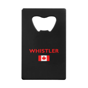Whistler Canada Canadese Vlag Donkere Kleur Creditkaart Flessenopener