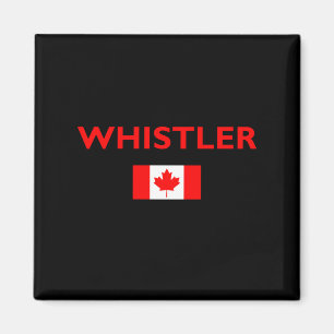 Whistler Canada Canadese Vlag Donkere Kleur Magneet