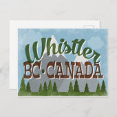 Whistler Canada Fun Retro Snowy Mountains Briefkaart (Voorkant / Achterkant)