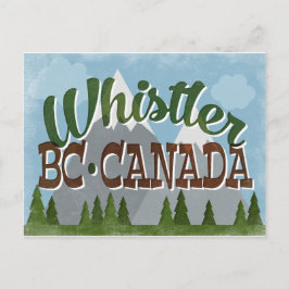 Whistler Canada Fun Retro Snowy Mountains Briefkaart