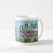 Whistler Canada Fun Retro Snowy Mountains Koffiemok (Voorkant rechts)