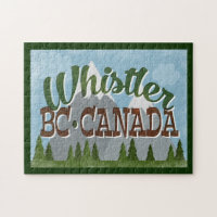 Whistler Canada Fun Retro Snowy Mountains
