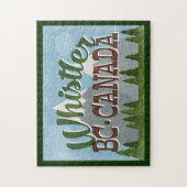 Whistler Canada Fun Retro Snowy Mountains Legpuzzel (Verticaal)