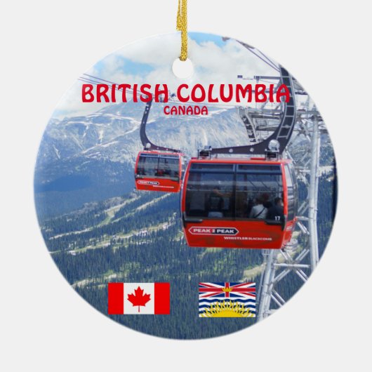 Whistler Canada kerstversiering Keramisch Ornament (Achterkant)