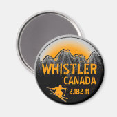 Whistler Canada oranje skischoenen Magneet (Voorkant / Achterkant)