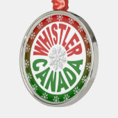 Whistler Canada rode groene versiering Metalen Ornament (Links)